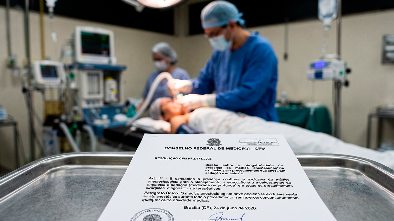 CFM publica novas regras de segurança para sedação em clínicas: o que muda e até quando adequar